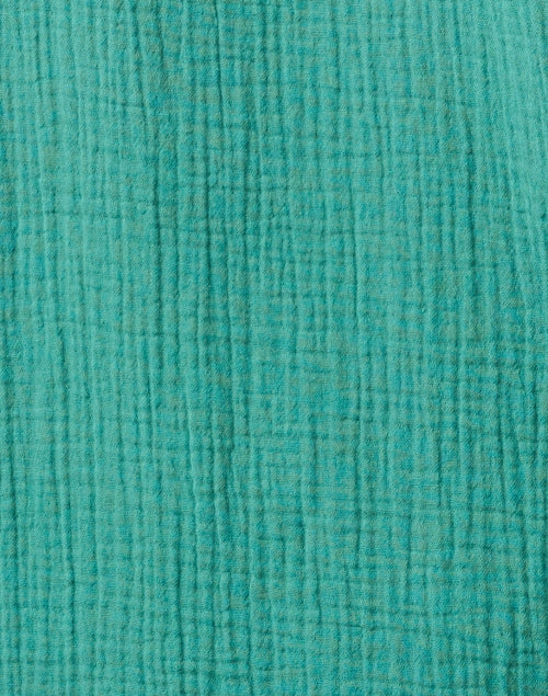 Avery Lightweight Green Cotton V-Neck Summer Top