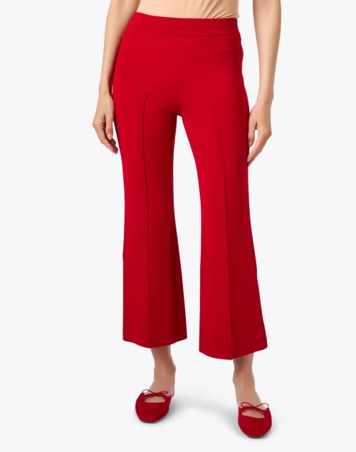 Stylish Rene Stretch Red Flare-Leg Pant for Versatile Wear