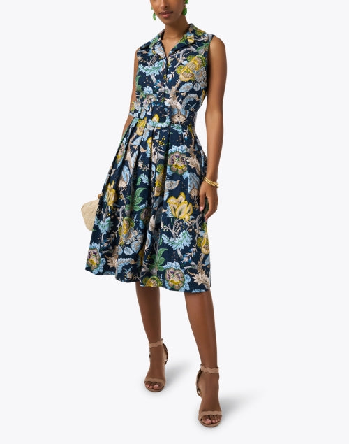 Audrey Multi - Print Indigo Women's Fashionable Dress