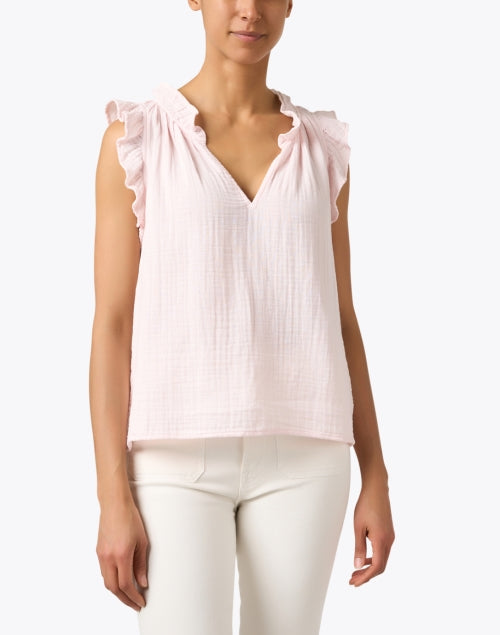 Xirena Women's Sweet Pink Cotton Gauze Sleeveless Summer Top