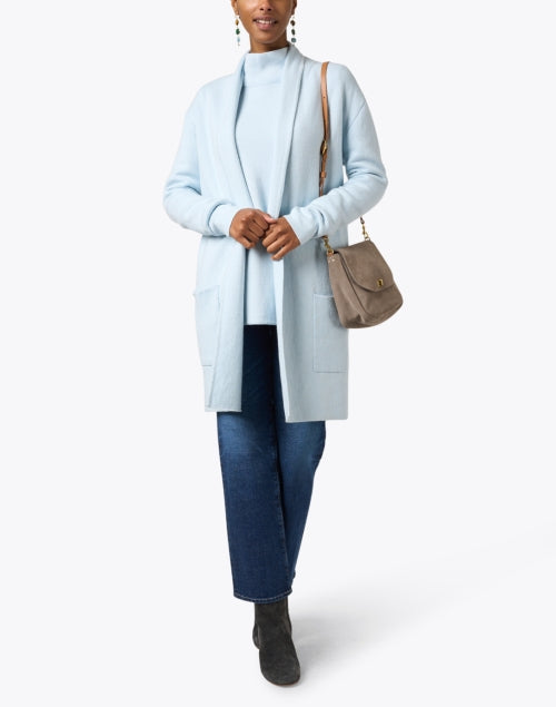 Laura Blue Soft Cotton Cashmere Knit Tunic for All - Season Wear
