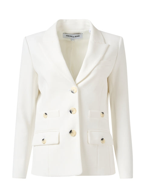Veronica Beard Terre Ivory Women's Classic Blazer with Stylish Details