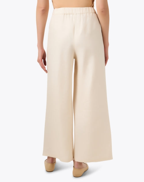 Beige Lillian Wide-Leg Linen Pants for Warm Weather