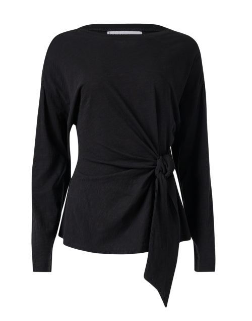 Stylish Vanina 100% Cotton Black Top for Effortless Sophistication