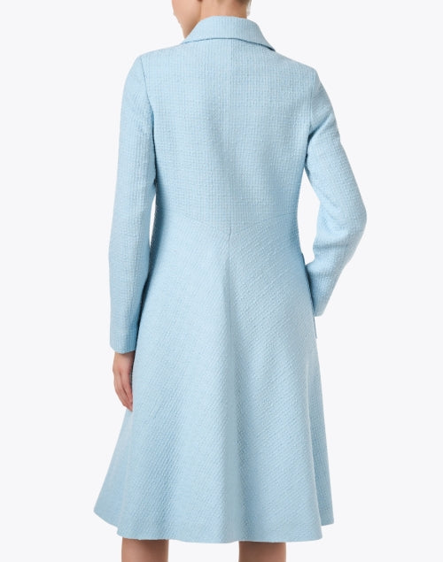 Stylish Verona Sky Blue Wool Tweed Women's Coat