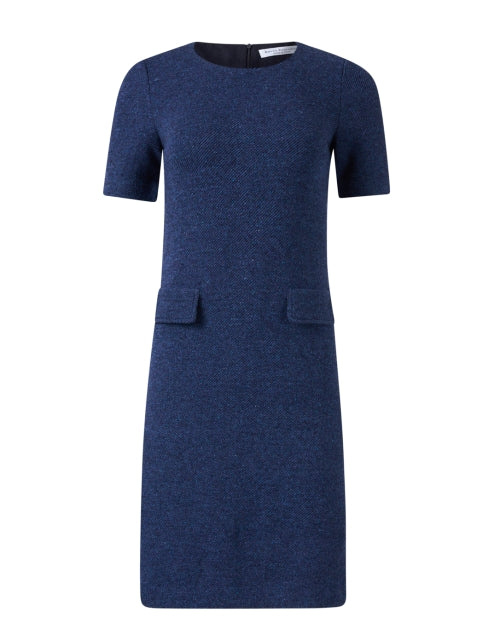 Stylish Navy Shift Dress by Amina Rubinacci - A Must - Have for Your Wardrobe