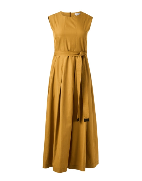 Stunning Ochre - Yellow 100% Cotton A - Line Amina Dress