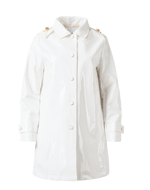 New Season Iconic Waterproof White Princess Slicker with Removable Hood