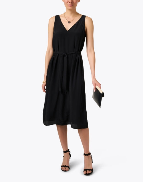 Stylish Ecru Cruz Black Silk-Blend Dress for All Occasions