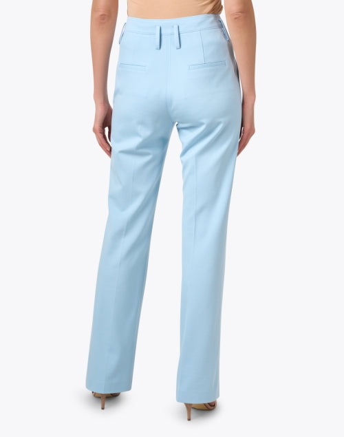 Stylish Celeste Blue Stretch Straight - Leg Workday Pants
