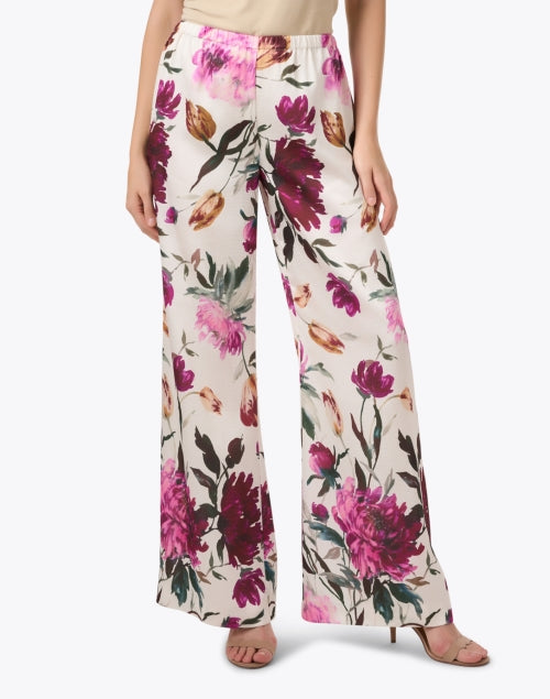 Devon Satin Pants with Stunning Floral Print