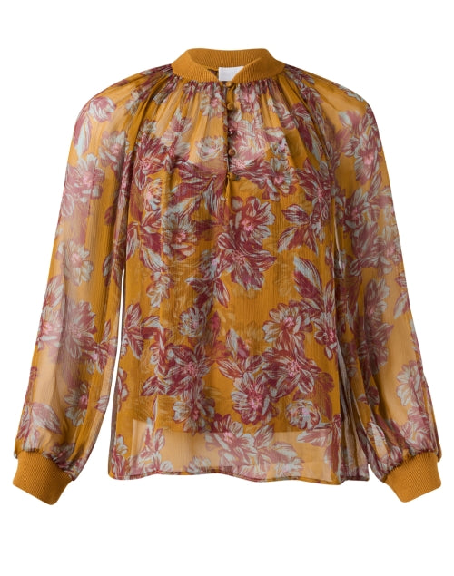 Elegant Lightweight Hazel Blouse with Multi - Floral Print