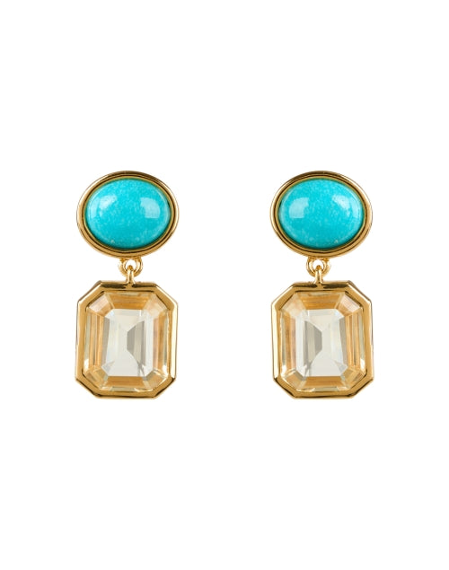 Mini Luxurious Multi - Gemstone Drop Earrings for Women