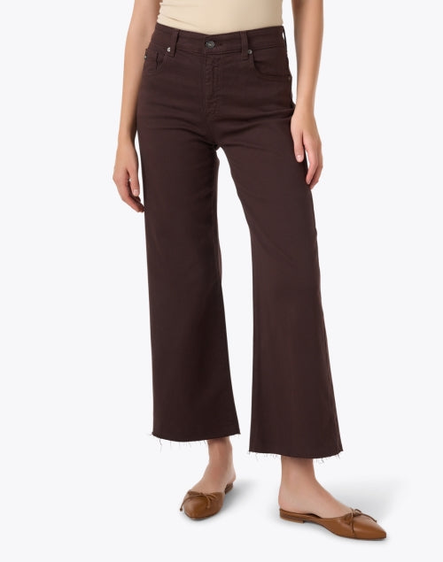 Saige Brown High-Rise Stretch Wide Leg Denim Jeans