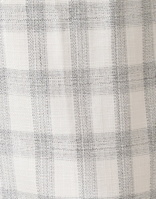 Annie Women's Pull On Straight Leg Grey Plaid Pants