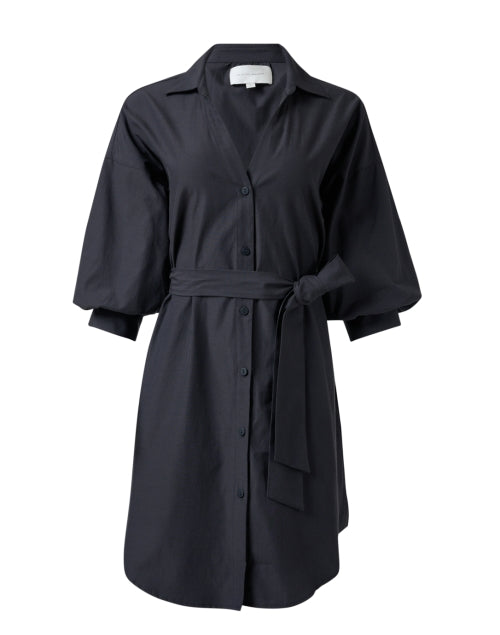 Stylish Kate Black Mini Dress with 3/4 Puff Sleeves