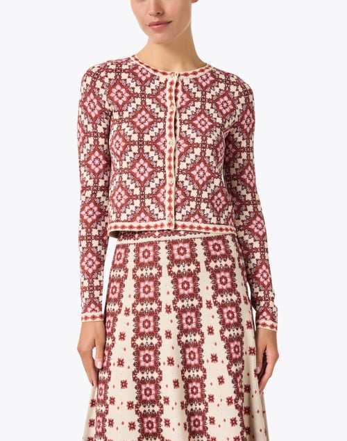 Stylish Bethany Mandala Print Knit Cardigan for a Feminine Look