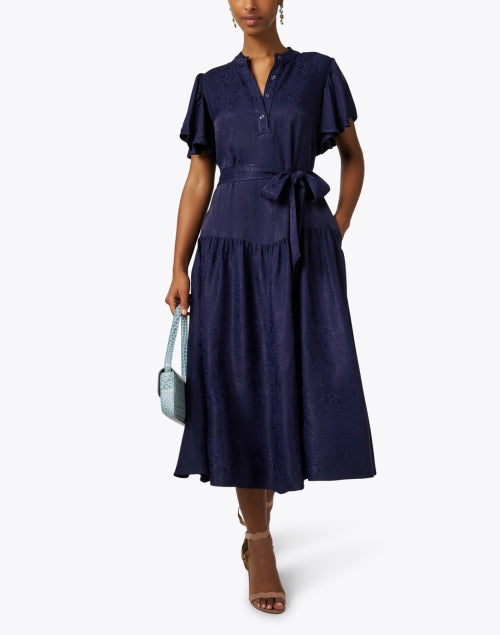 Lucia Navy Women's Contemporary and Feminine Dress