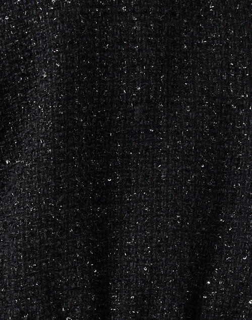 Stylish Black Lurex Cropped Jacket by Emporio Armani
