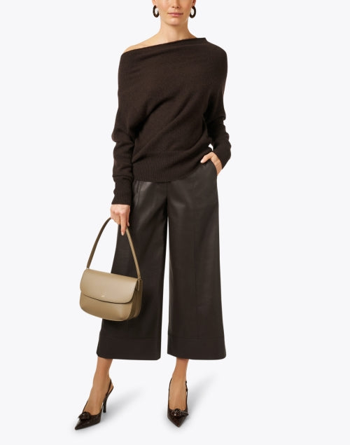 Stylish Brown Cashmere Lori Sweater by Brochu Walker