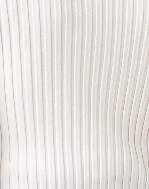 Ivory-colored Ribbed Knit Cardigan for Everyday Wear