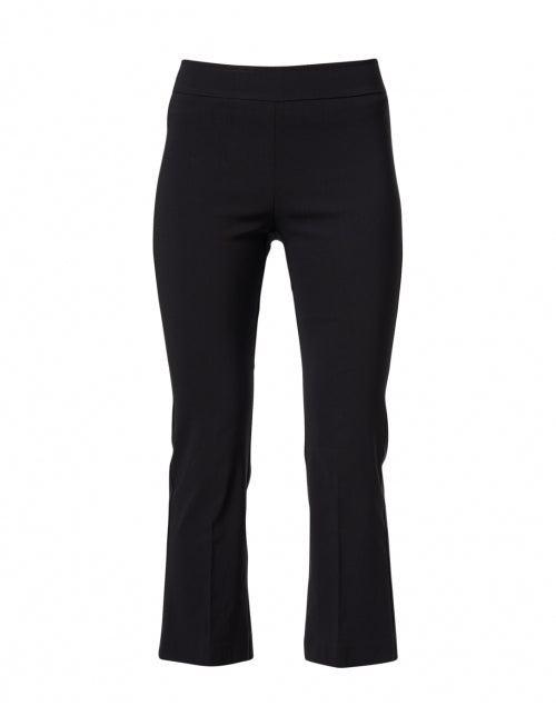 Leo Signature Elastic Pull-On Cropped Black Flared Dress Pants