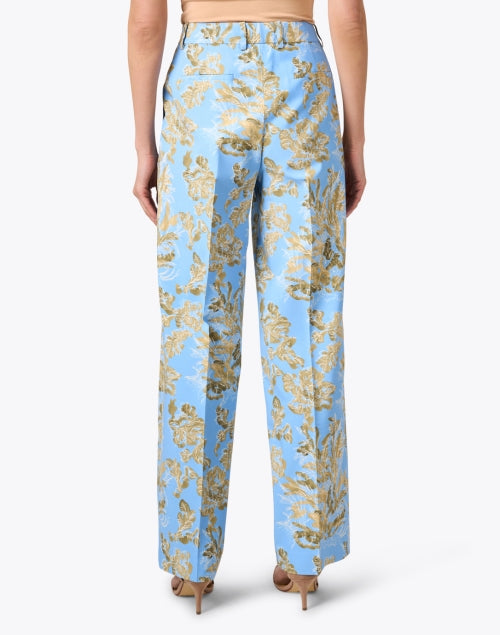Stylish Gates Straight - Leg Blue Floral - Printed Pants