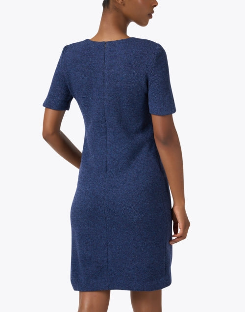 Stylish Navy Shift Dress by Amina Rubinacci - A Must - Have for Your Wardrobe