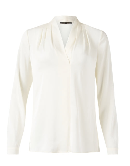 Kobi Halperin's Exquisite Nellie Silk Blouse with Draped Shawl Collar