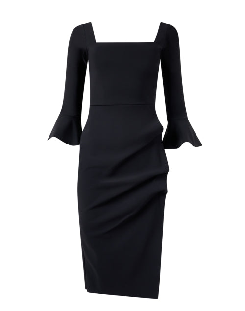 Stylish Astra Black Stretch Jersey Cocktail Dress