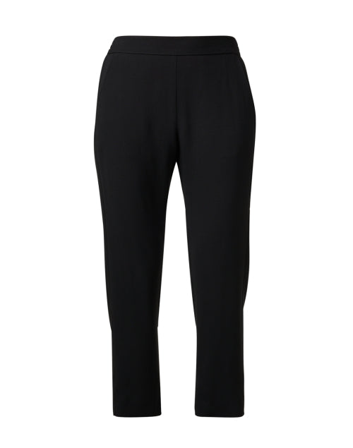 Hilary Black Satin Matte Tapered Leg Pants for All-Day Comfort