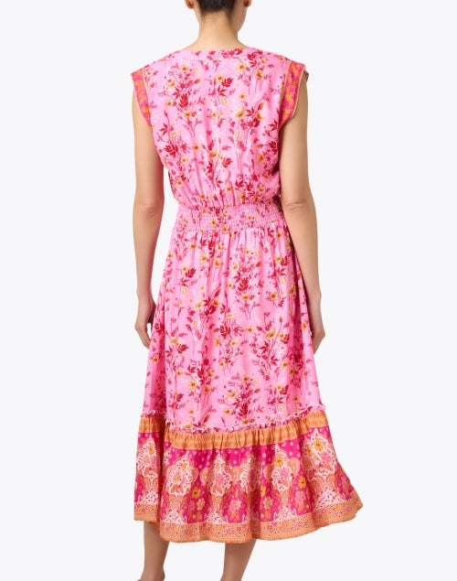 Allison Women's Pink Floral Print Summer Dress for Relaxed Outings