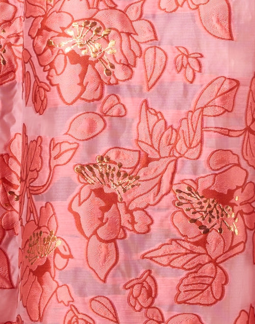 Charming Charlotte Pink Floral Jacquard Fit-and-Flare Dress