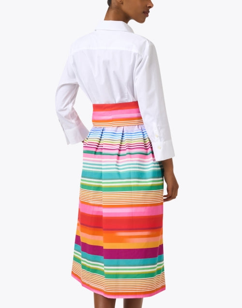 Hinson Wu's Stylish Robin Multi - Striped Women's Midi Shirt Dress