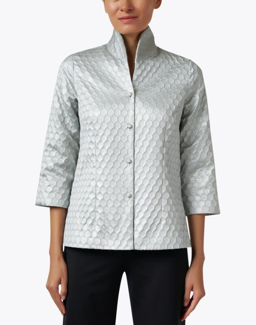 Ronette Mist Blue Women's Silk Fashion Jacket