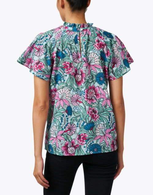 Joyful Women's Multi Floral Printed Lightweight Cotton Top for Getaways