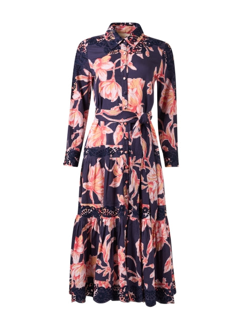 Stunning Molly Purple Floral Print Women's Midi Dress