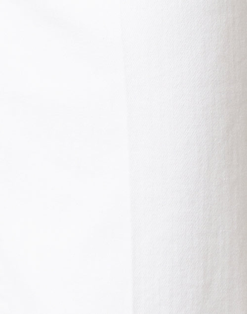 Ines de la Fressange Luna Classic White Stretch Cotton Denim Straight-Leg Jeans for Any Season