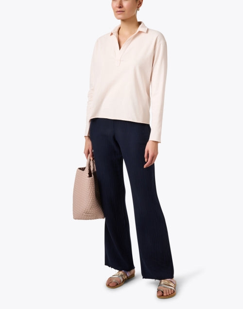 Patrick Petal Pink Popover Henley Casual Women's Top for Versatile Wear