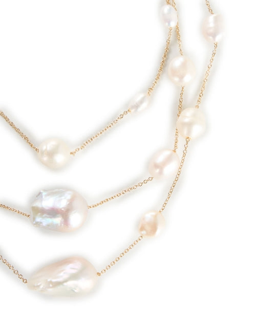 Stunning Gold Pearl Multi - Strand Fashion Necklace by Kenneth Jay Lane