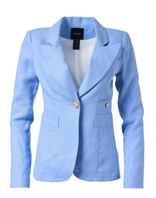 Duchess Periwinkle Blue Women's Lightweight Linen Formal Blazer for a Timeless Look