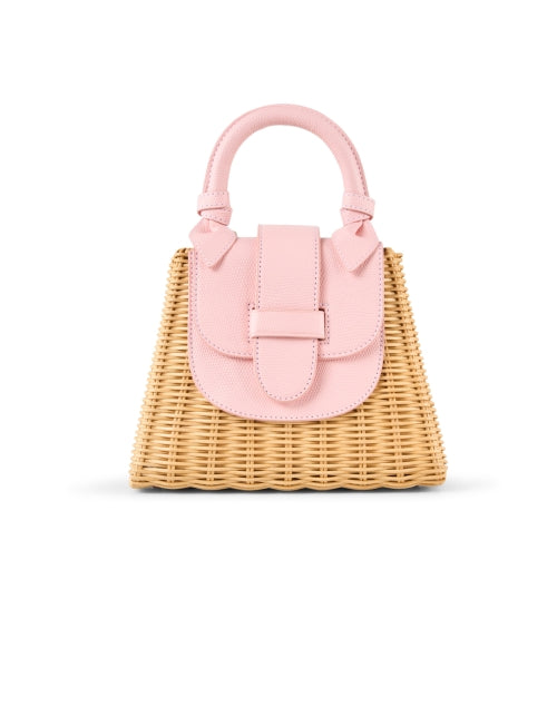 The Elegant Pink Wicker Mini Handbag for Fashionable Ladies