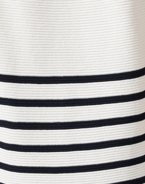 Eva Stylish Cotton Sweater in White and Navy Stripes for All - Occasion Wear