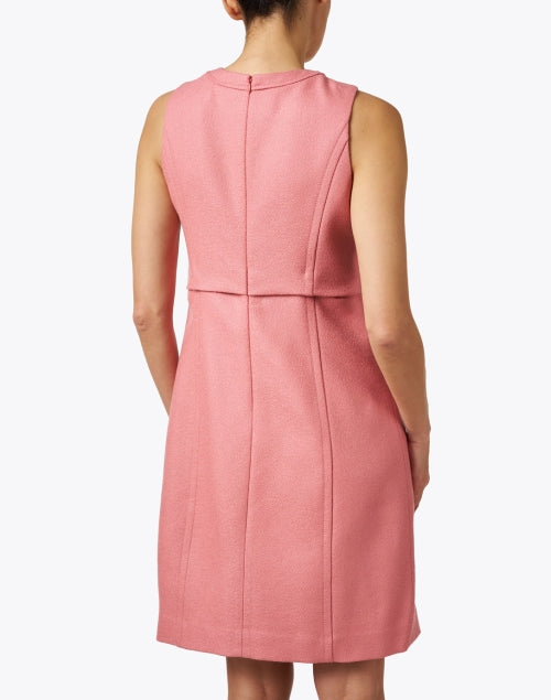 Stylish Pink Wool Women's Sheath Dress for Multiple Occasions