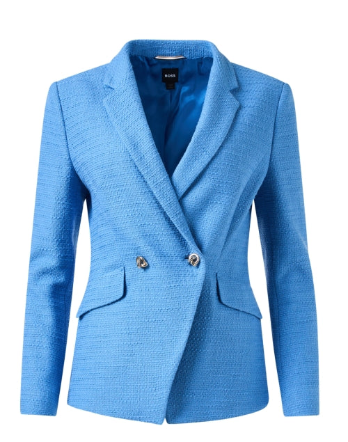 Stylish Jawata Blue Cotton Blend Women's Jacket