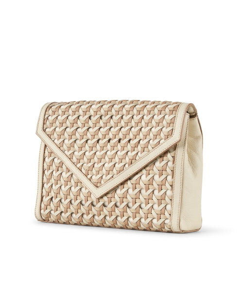 Stylish Jamie Woven Leather Detachable Strap Envelope Clutch