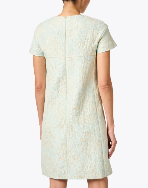Paule Ka Light Green Jacquard Sophisticated Shift Dress for Women