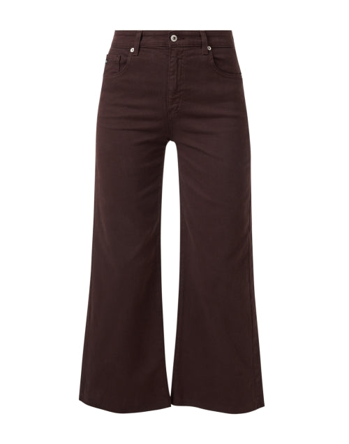 Saige Brown High-Rise Stretch Wide Leg Denim Jeans