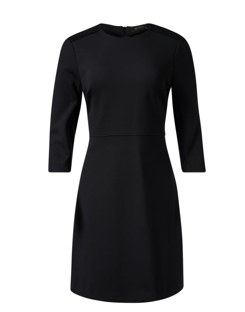 Elegant Black Knitted Sheath Dress for Classic American Luxury