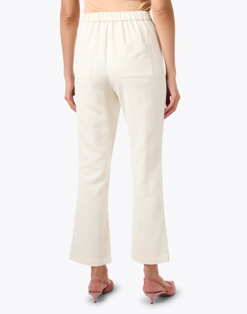 Frances Valentine Quincy Straight-Leg White Stretchable Trousers for Office to Dinner